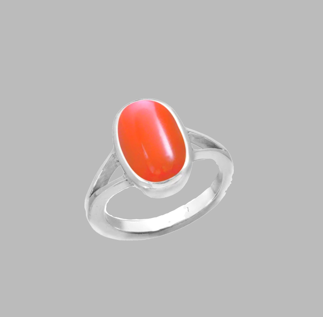 Buy Red Moonga ring original lab certified coral gemstone 5.25 ratti for  unisex Online - Get 64% Off