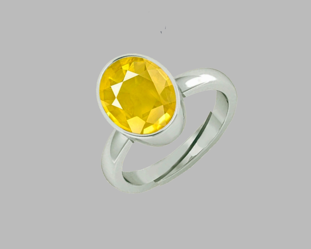 Real Raw Yellow Sapphire Ring - Uniquelan Jewelry-nlmtdanang.com.vn